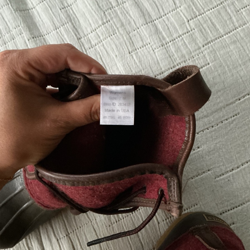 L.L. Bean Red and Brown Winter Boots - Picture 4 of 4